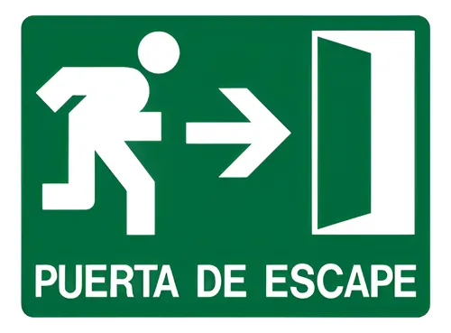 Cartel Puerta de Escape