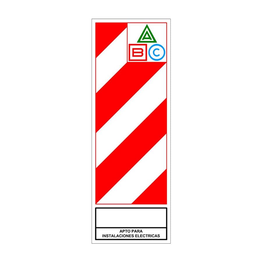 Cartel Chapa Baliza ABC (Grande)