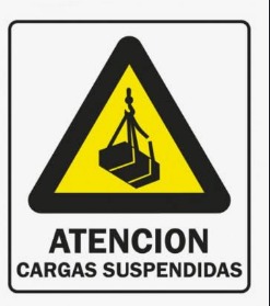 Cartel Atención Cargas Suspendidas