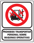 Cartel Prohibido Transportar Personal