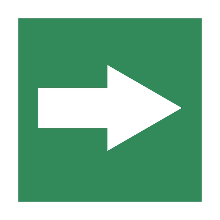 Cartel Flecha de Salida