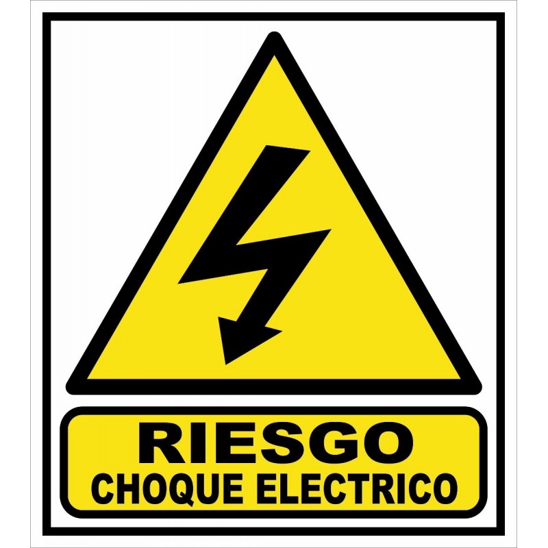 Cartel Peligro Riesgo Choque Electrico