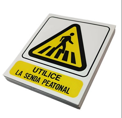 Cartel Utilice la Senda Peatonal